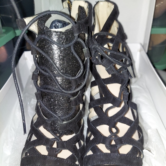 NWT 9west Authority Black Sandals - Picture 8 of 11